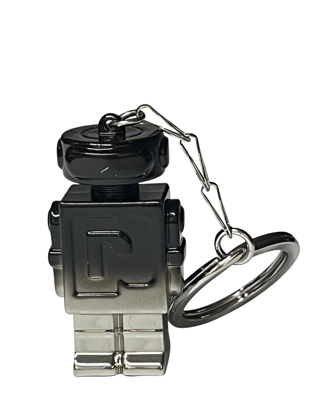 🤖 Paco Rabanne Phantom Robot Keychain Black Silver Brand New